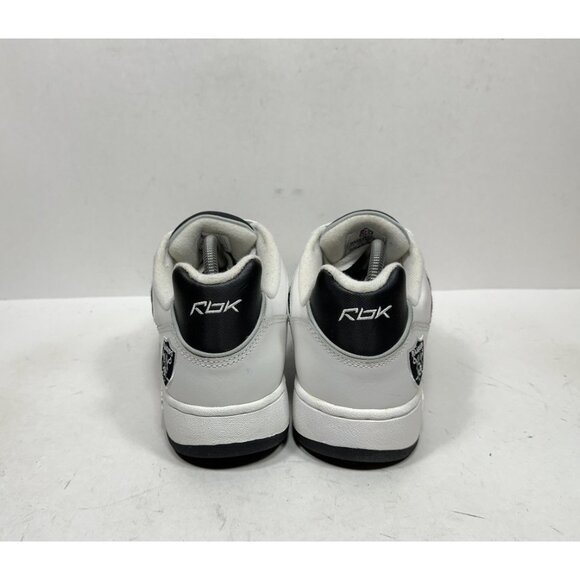 Vintage Reebok NFL Las Vegas Raiders Shoes Men’s Size 10.5 Black Silver Oakland - Picture 4 of 8
